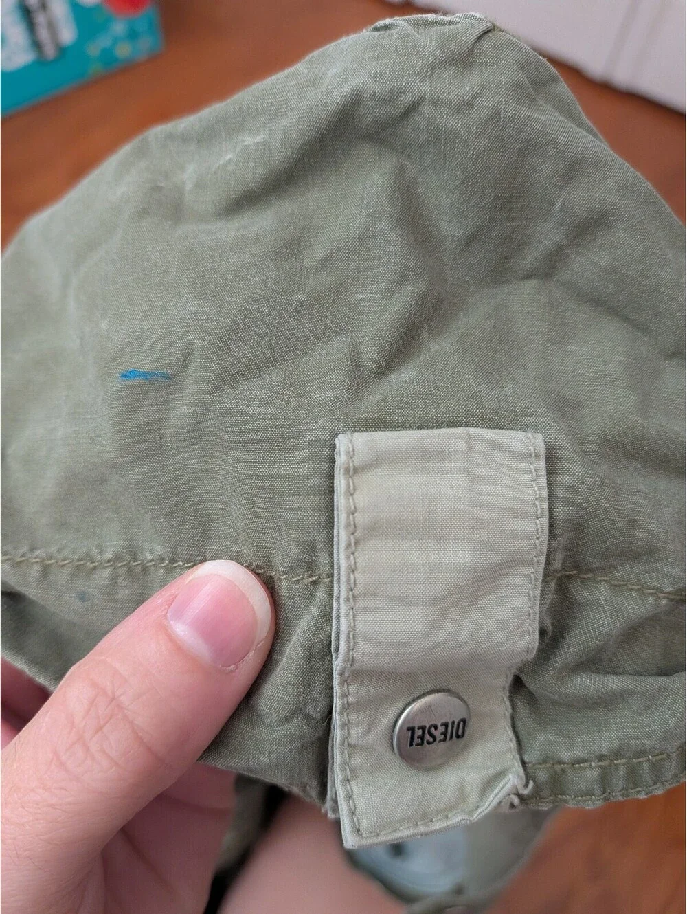 Diesel Boys 2T Hooded Cotton Ripstop in Olive Army Green Indie Designer Motocore